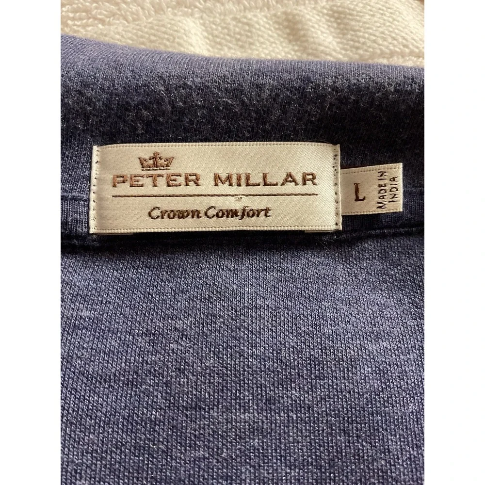 Peter‎ Millar Crown Comfort Interlock Pima Modal Purple Zip Pullover Large